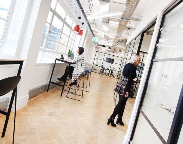 Two people in an office